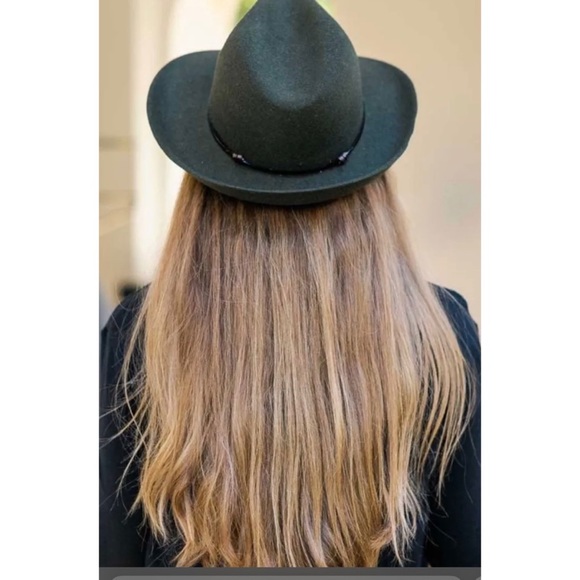 Travaux En Cours Fedora In Loden Woman Wool Hat NWOT Size 58 FRANCE - Picture 4 of 5